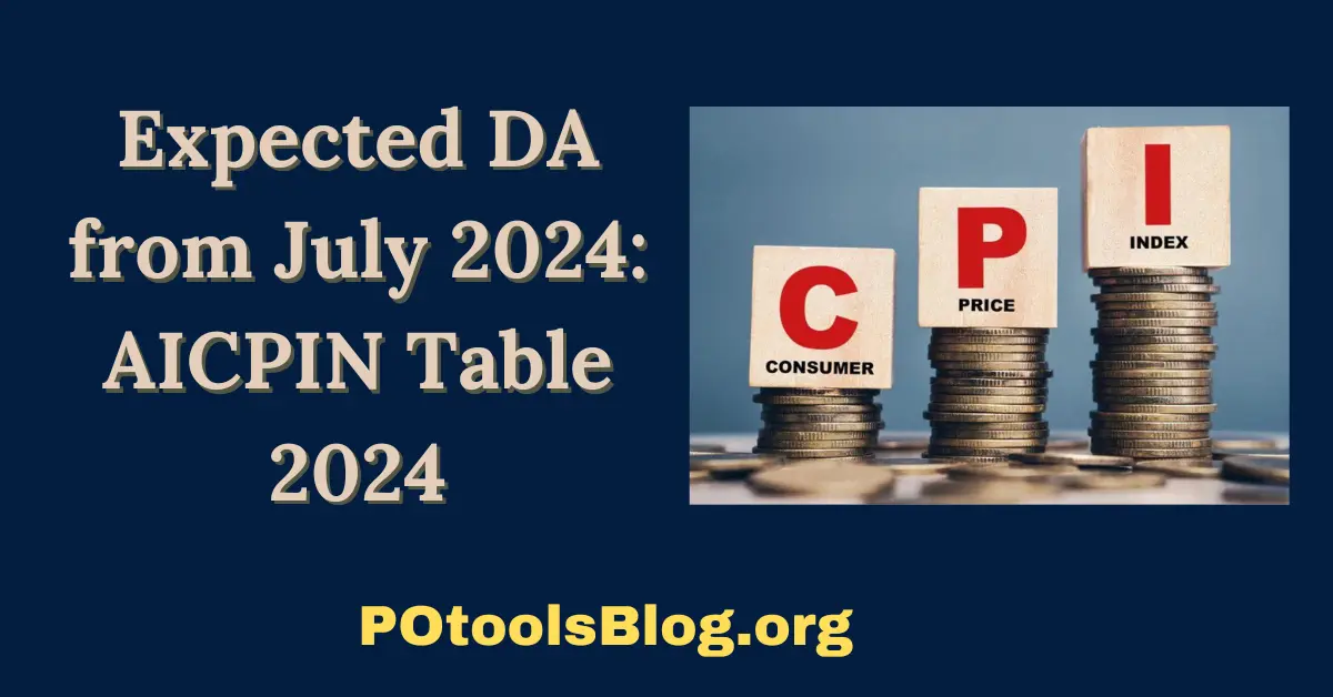 Expected DA from July 2024 AICPIN Table 2024