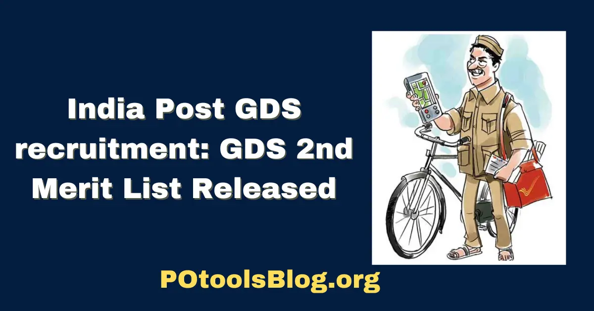 India Post GDS recruitment GDS 2nd Merit List Released