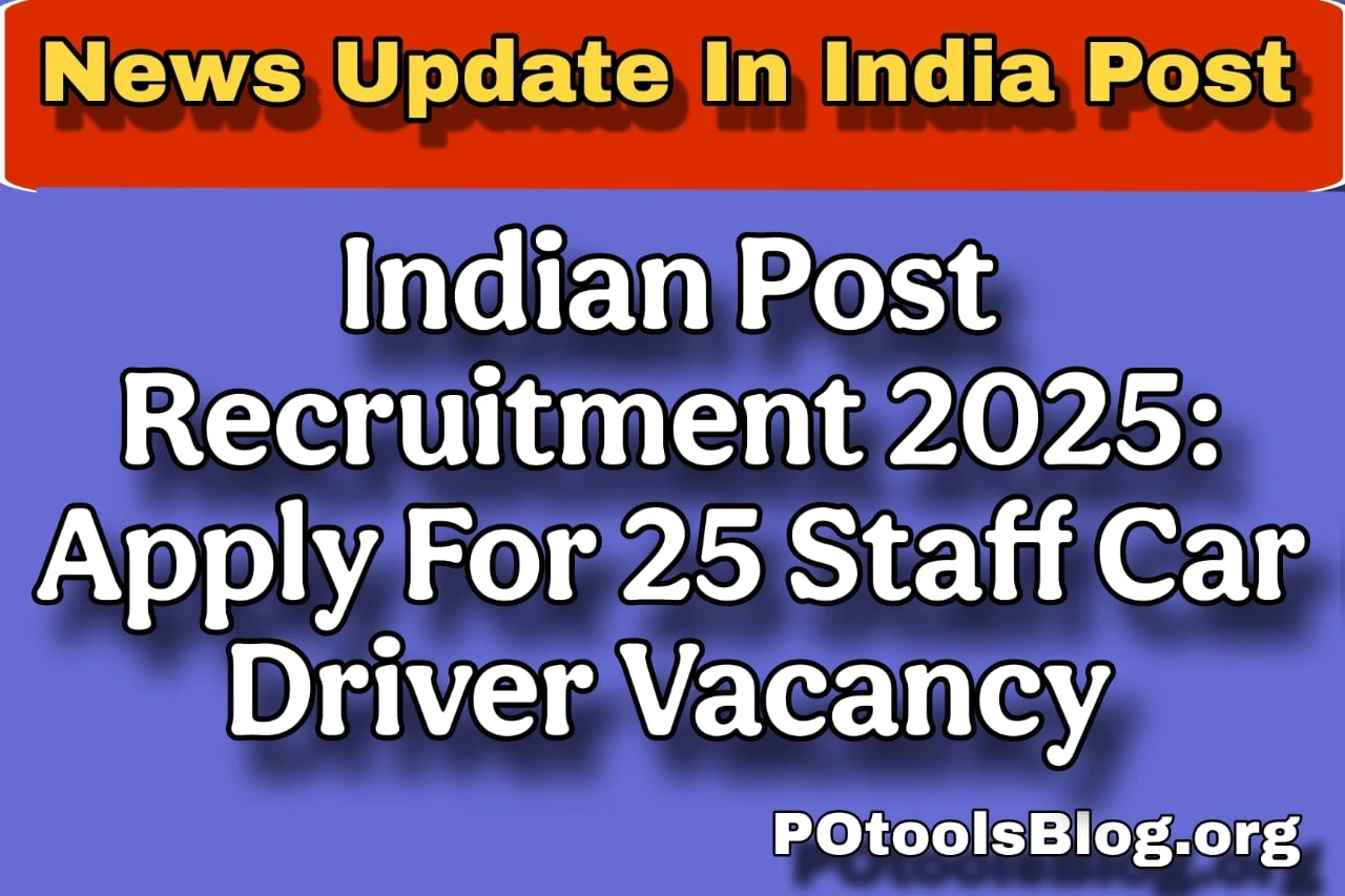 Apply for 25 Staff Car Driver Vacancy