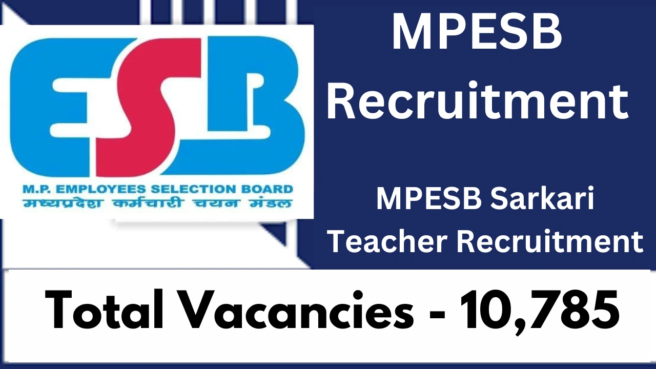 MPESB Sarkari Teacher Recruitment